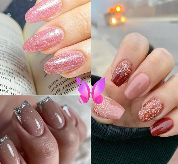 عکس ناخن دیسکو نقره ای