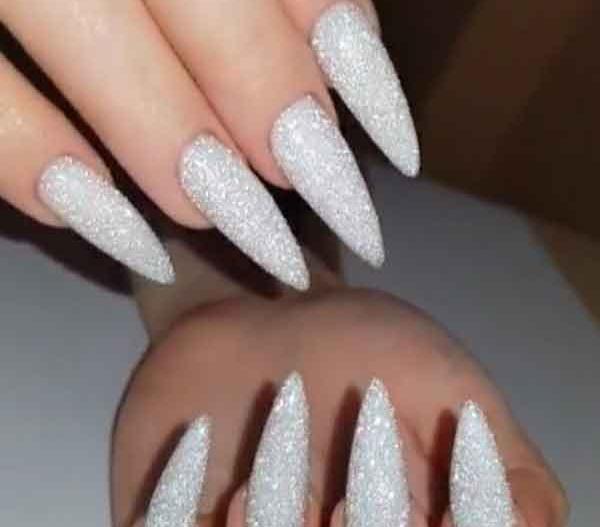 عکس ناخن دیسکو نقره ای