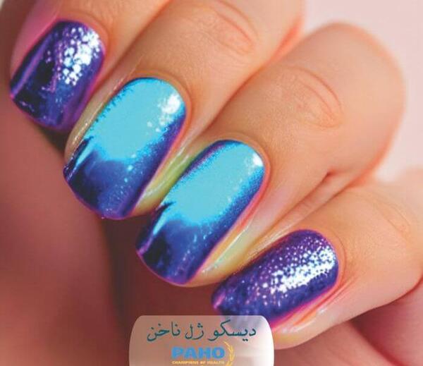 عکس ناخن دیسکو نقره ای