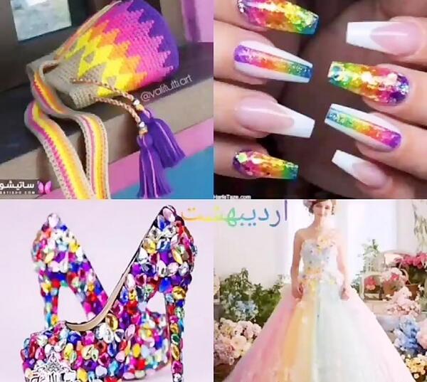 کفش عکس ست ناخن و لباس