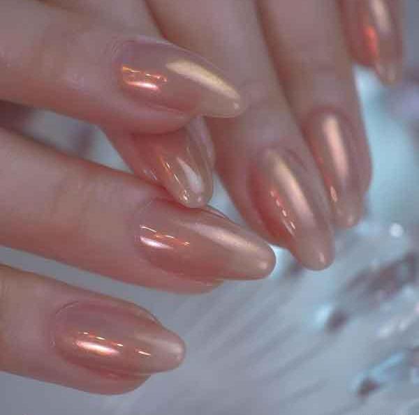 عکس ناخن هلویی شاین