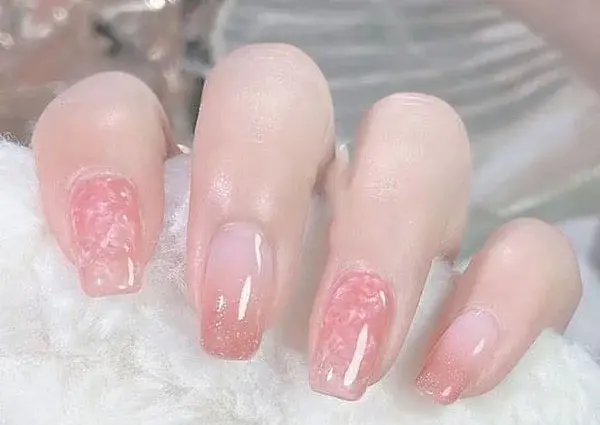 عکس ناخن هلویی دخترانه