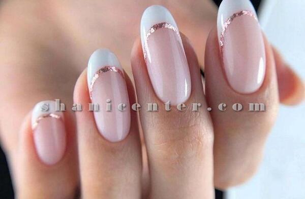 عکس ناخن هلویی فرنچ