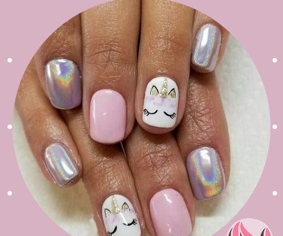 عکس ناخن یونیکورنی