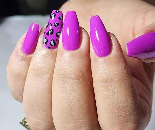 عکس ناخن یاسی بنفش