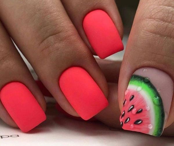 عکس ناخن یلدایی ساده