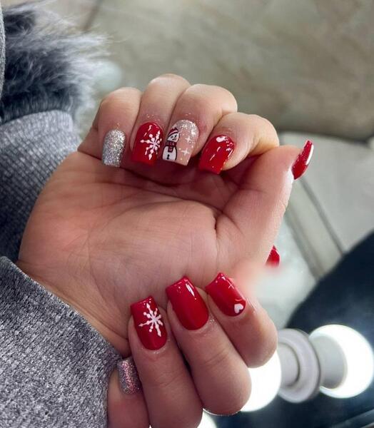 عکس ناخن یلدایی ساده