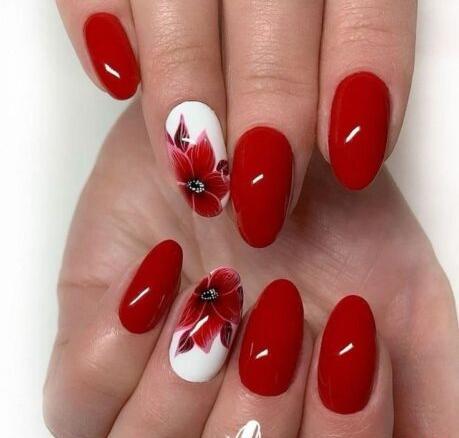عکس ناخن یلدایی ساده