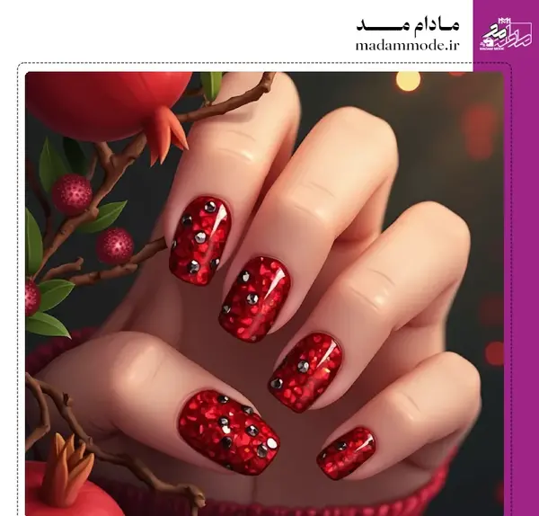 عکس مدل ناخن یلدایی