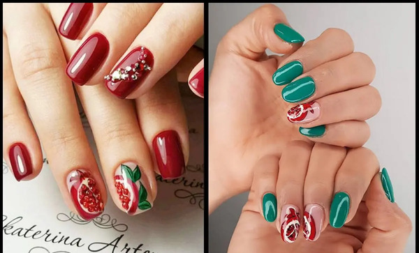 عکس های ناخن شب یلدایی