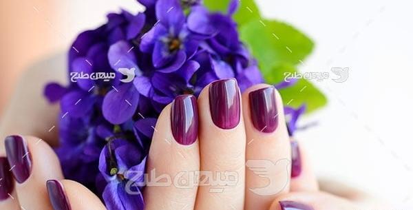 عکس پروفایل ناخن و گل