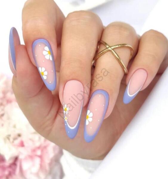 عکس ناخن گل بابونه