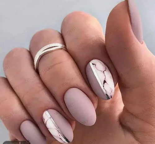 عکس کاشت ناخن گرد کوتاه