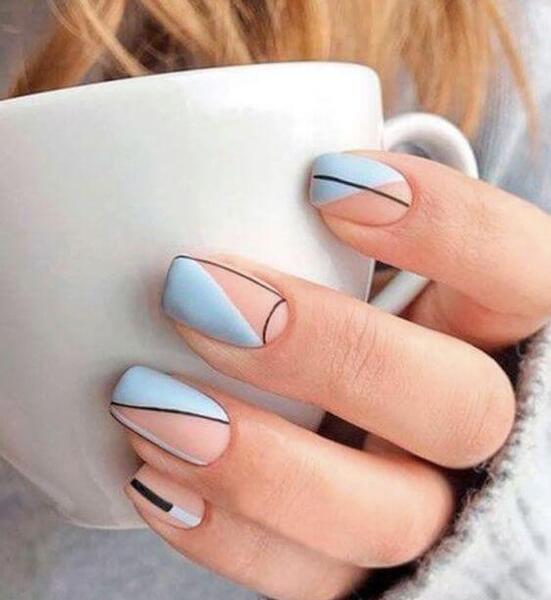 عکس ناخن مربعی گرد