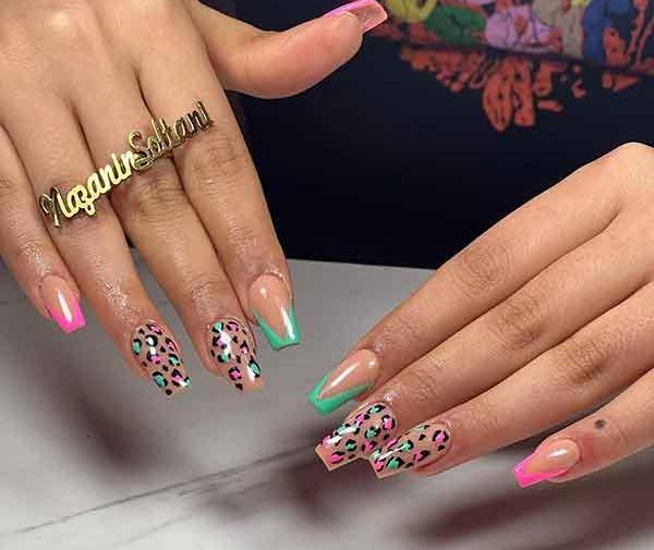 عکس فرم ناخن گلدونی