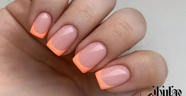 عکس کاشت ناخن فرنچ کوتاه