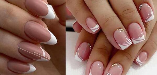 عکس ناخن های فرنچ شده