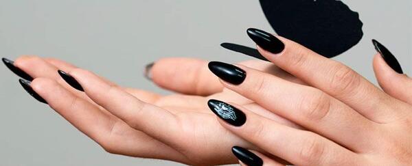 عکس ناخن طوسی ساده
