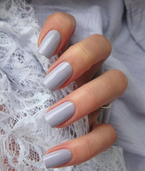 عکس ناخن طوسی ساده