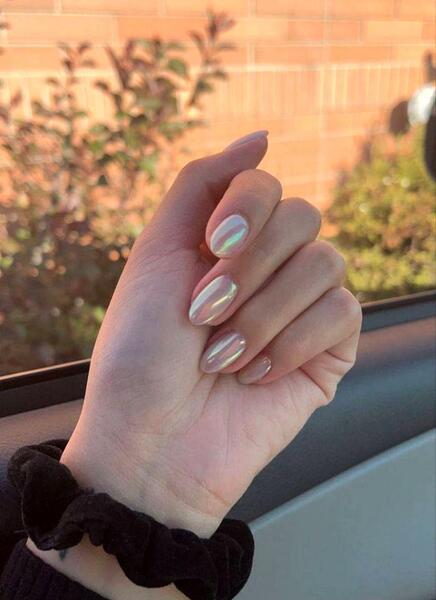 عکس ناخن صدفی کروم