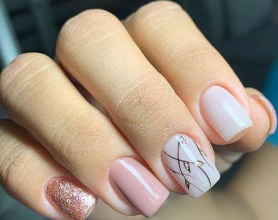 عکس کاشت ناخن ساده بدون لاک
