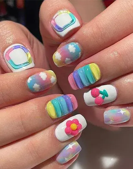 عکس ناخن ژلیش بچه گانه شیک