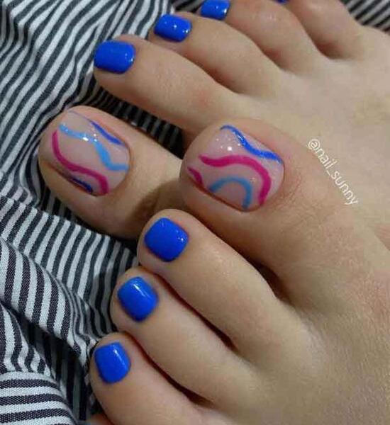 عکس ناخن ژلیش پا