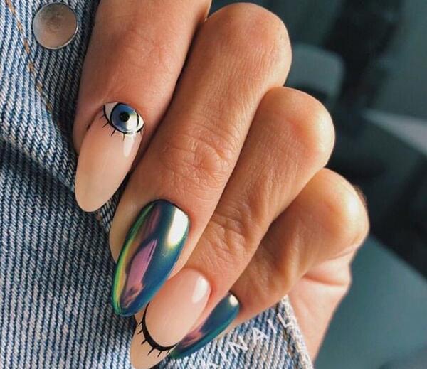 عکس ناخن طرح چشم