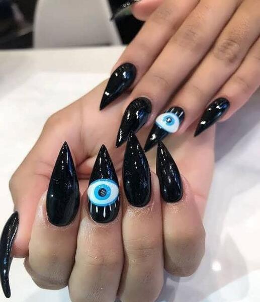 عکس چشم نظر برای ناخن