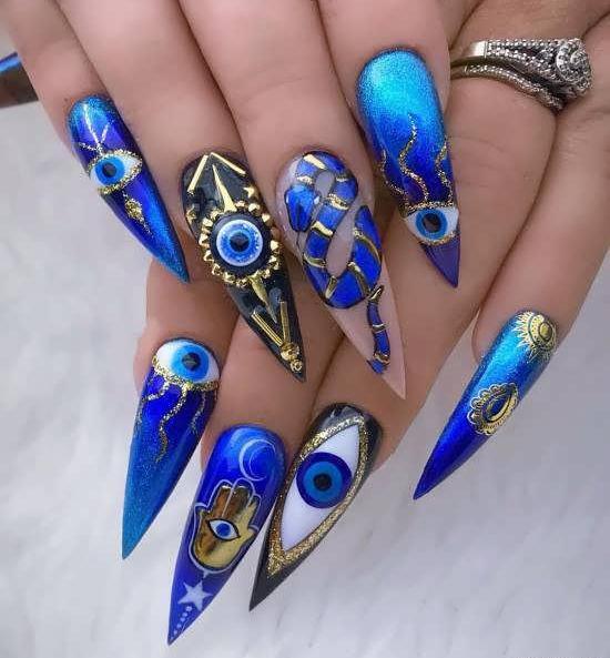 عکس چشم نظر برای ناخن