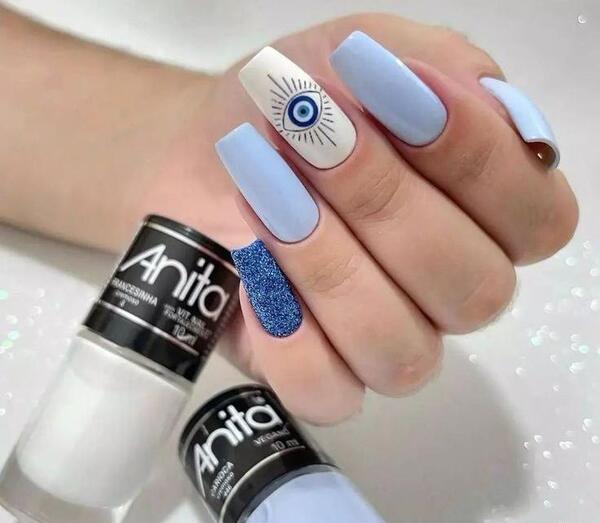 عکس چشم نظر برای ناخن