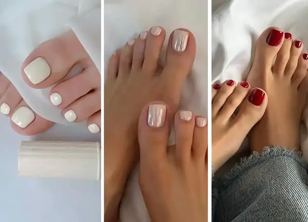 عکس ناخن پا ژلیش دخترانه