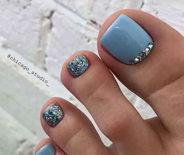 عکس ناخن پا ژلیش دخترانه
