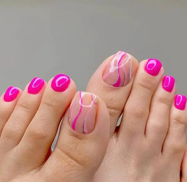 عکس ناخن پا ژلیش دخترانه
