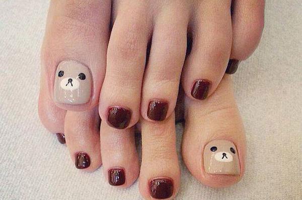 عکس ناخن پا ژلیش دخترانه