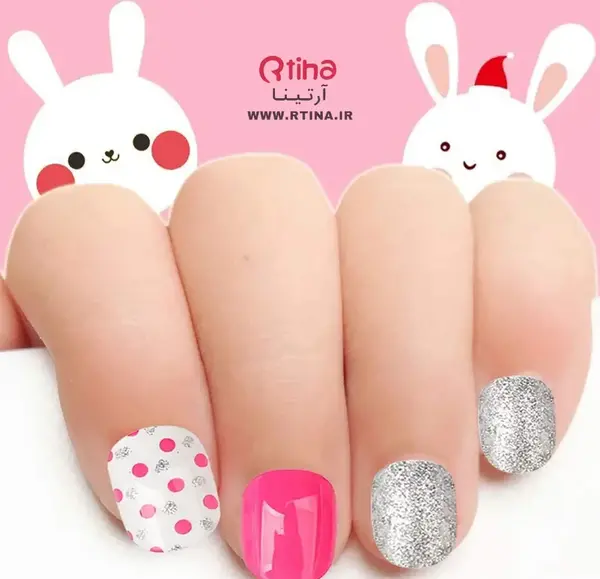 عکس ناخن ژلی بچه گانه ساده