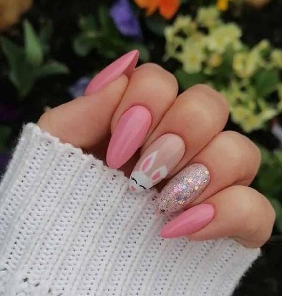 عکس ناخن دخترانه کیوت بلند