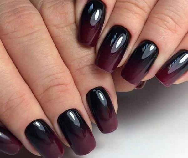 عکس ناخن آمبره بنفش