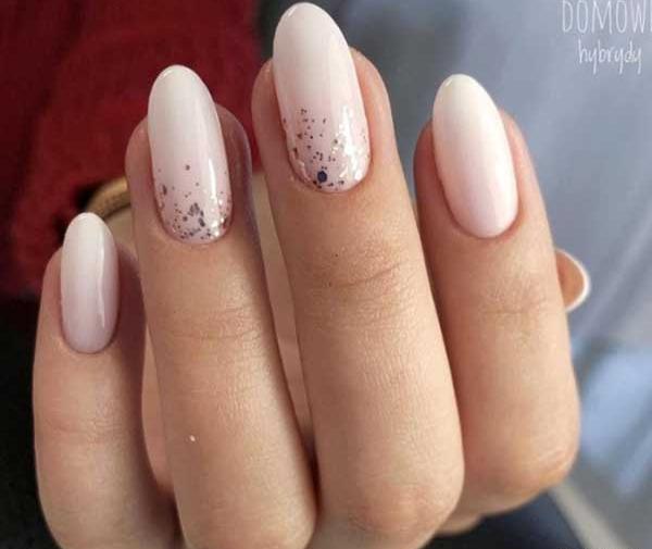 عکس ناخن آمبره سفید