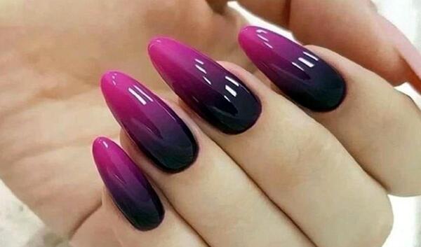 عکس ناخن امبره رنگی