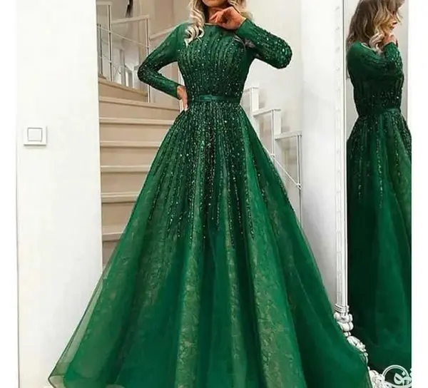 عکس لباس نامزدی سبز