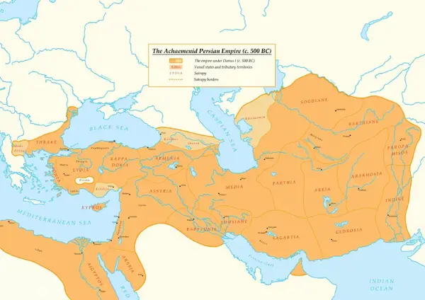 عکس نقشه ایران دوران هخامنشی
