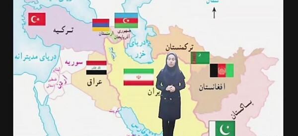 عکس نقشه ایران با همسایه هایش