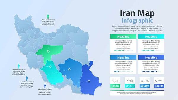 عکس نقشه ایران با همسایه هایش