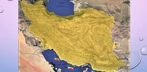 عکس نقشه ایران با همسایه هایش