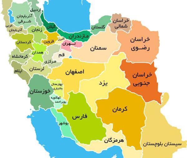 عکس نقشه ایران و همسایگان ایران
