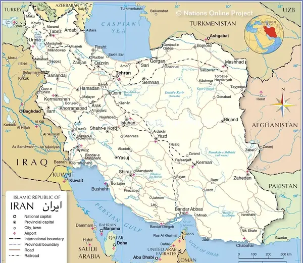 عکس نقشه ایران و همسایگان ایران