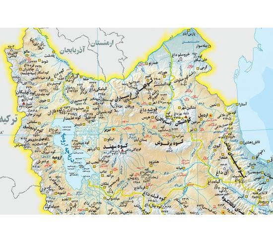 عکس نقشه ی کشور های همسایه ی ایران