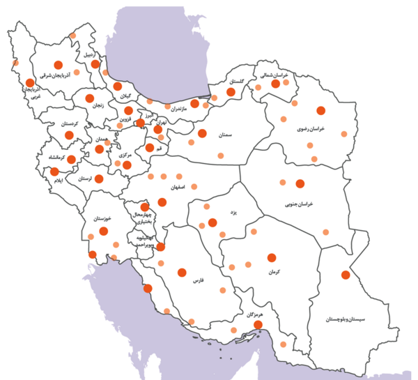 عکس نقشه ایران بدون شهرها