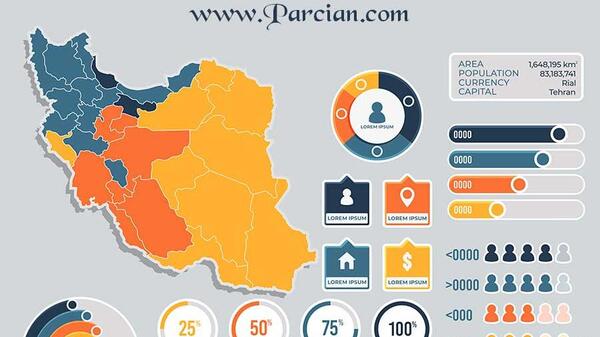عکس نقشه ایران بدون اسم شهرها